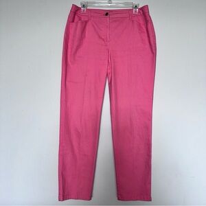 Peck & Peck Weekend Stretchy Pink Jeans, Zipper /Belt Loops Straight Leg Size 10